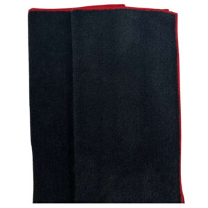 60x90 Siyah Rus Bezi Kırmızı Overloklu