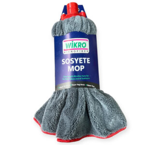 Lüks Mop Gri Renk-Kırmızı Overloklu